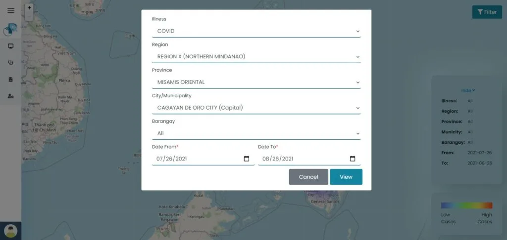 PxTrack Patient Tracking Software Heatmap EMR Software Applying Filters