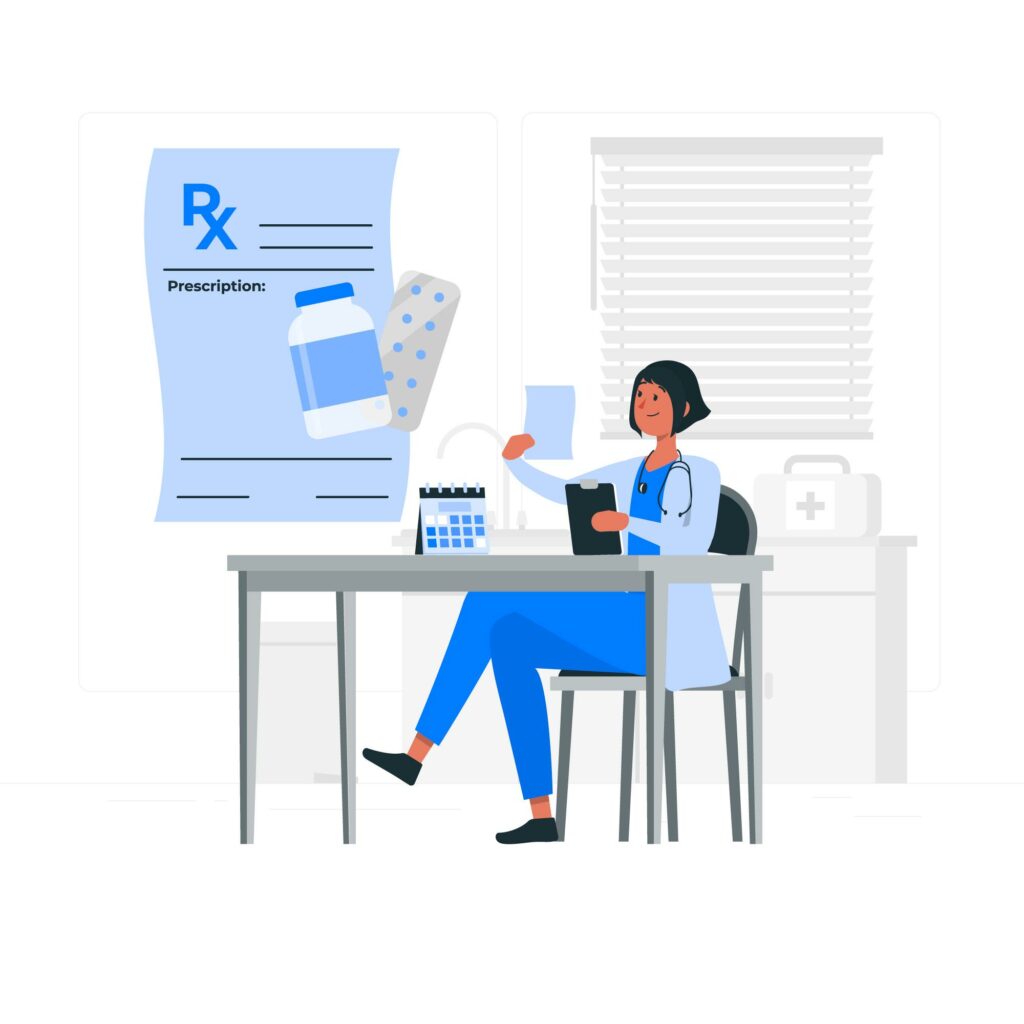 Doctor checking prescriptions from the pxtrack package
